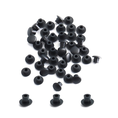 100Pcs Screw Cap Cover 0.2 inch Bottom Dia Plastic Tube Cover Shelf Peg