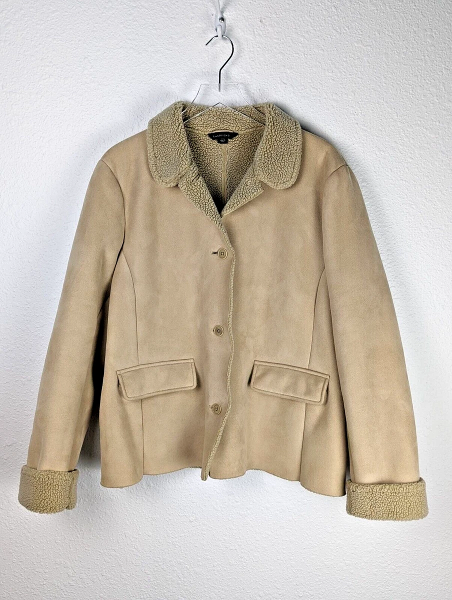 Lands end shearling hot sale coat
