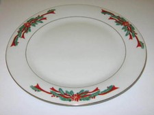Tienshan Fairfield Poinsettia dinner Fairfield Poinsettia & Ribbons Fine China Dinner Plate — listing 6