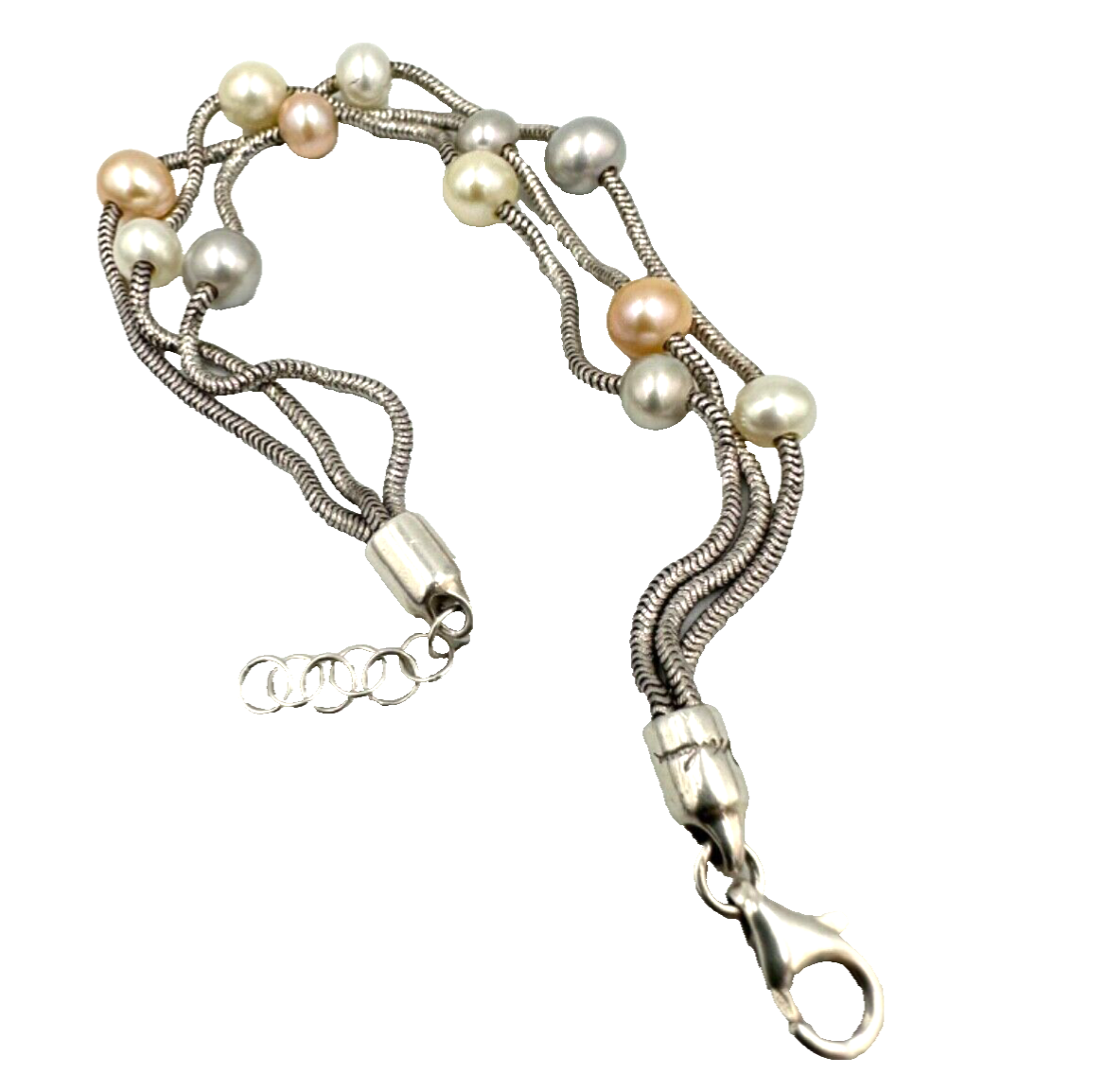 Bracciale in Metallo multifilo con perline verdi – Group S.r.l