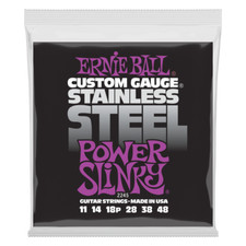 Ernie Ball 2245 Stainless Steel Power Slinky Electric Guitar Strings 11-48