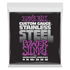 Ernie Ball 2245 Stainless Steel Power Slinky Electric Guitar Strings 11-48