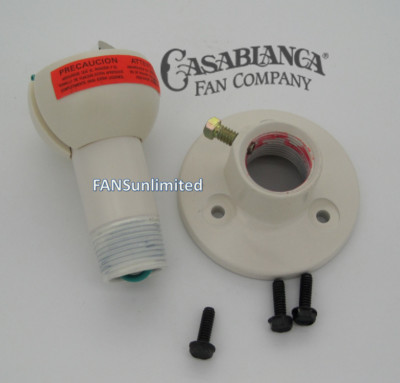 Casablanca Fan Classic / Off White White 3'' Downrod, Ball & Motor Coupling