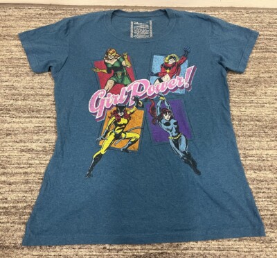 Disney Marvel Girl Power 2012 T Shirt Size Large Women