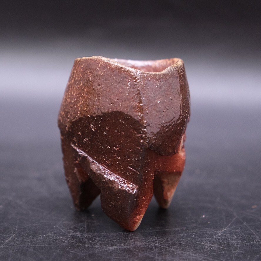 0716a Rare work Ryuichi Kakurezaki Japanese pottery Bizen ware
