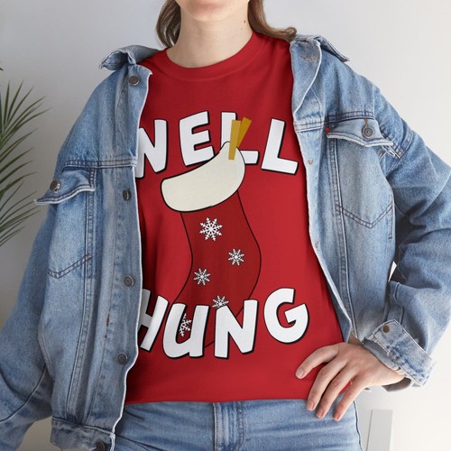 Well Hung Christmas Stocking Funny Graphic Tee Shirt - 第 10/49 張圖片