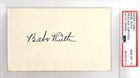 Babe Ruth Signed Autographed Index Card PSA/DNA Slabbed Auto
