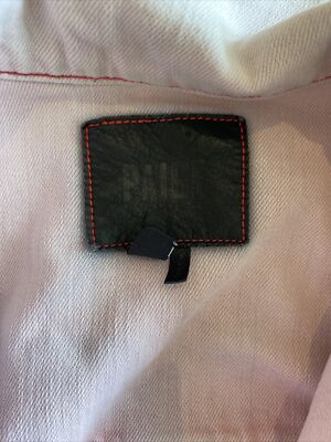 Paige Pink Denim Moto Jacket Size Women's Medium M | eBay