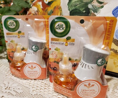 (2) Air Wick Scented Essential Oil Starter Kit-Hawaii Scent-Lasts Up To 60 Days 