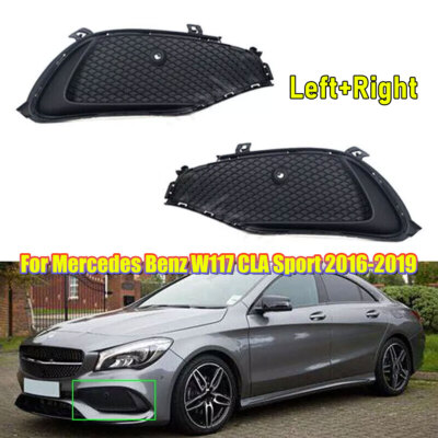 For Mercedes Benz W117 CLA Sport 2016-2019 A Pair Front Bumper Fog Light Grille