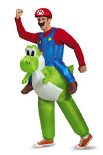 Mario Riding Yoshi Inflatable Adult Costume