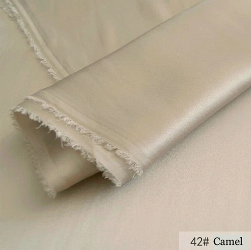 Tela Charmeuse de seda natural de 1 yarda*114 cm 16 momme material satinado de seda para vestido - Imagen 46 de 52