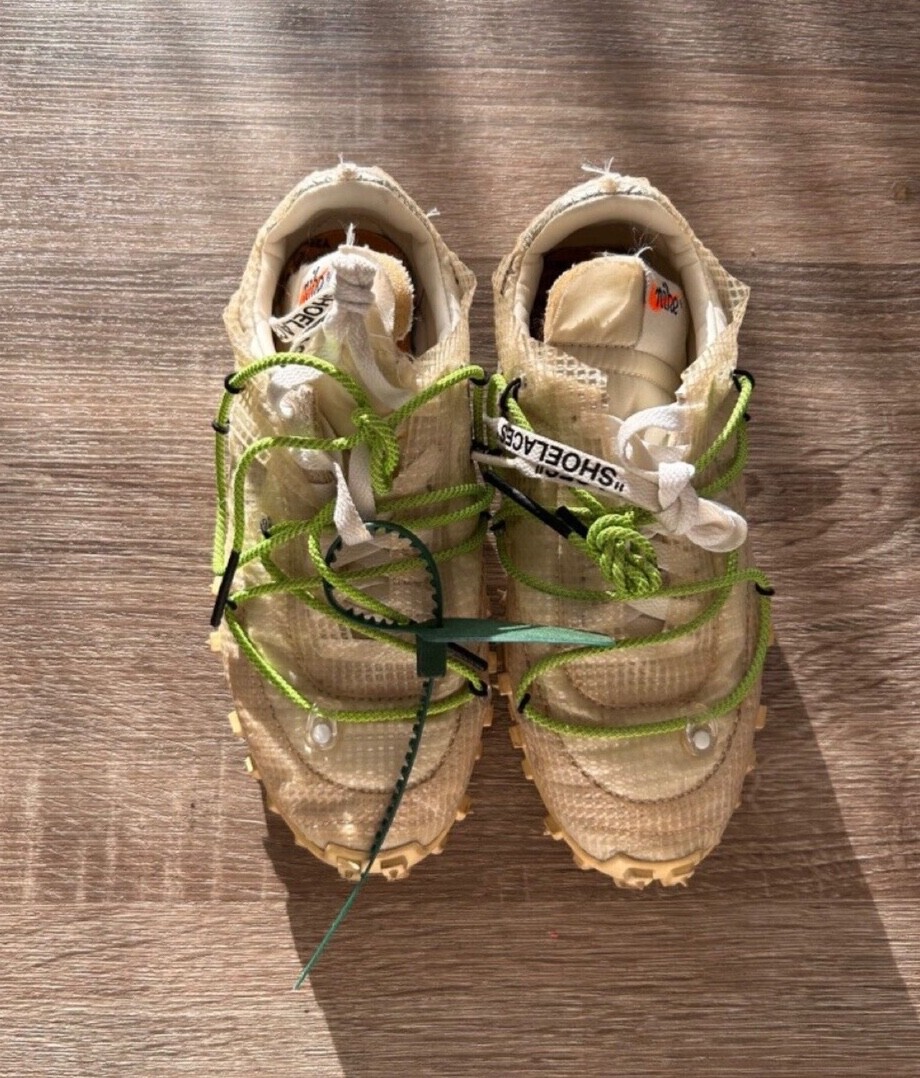 OFF WHITE X NIKE Sneakers da donna Nike Off White X Waffle Racer verde elettrico usate taglia 36