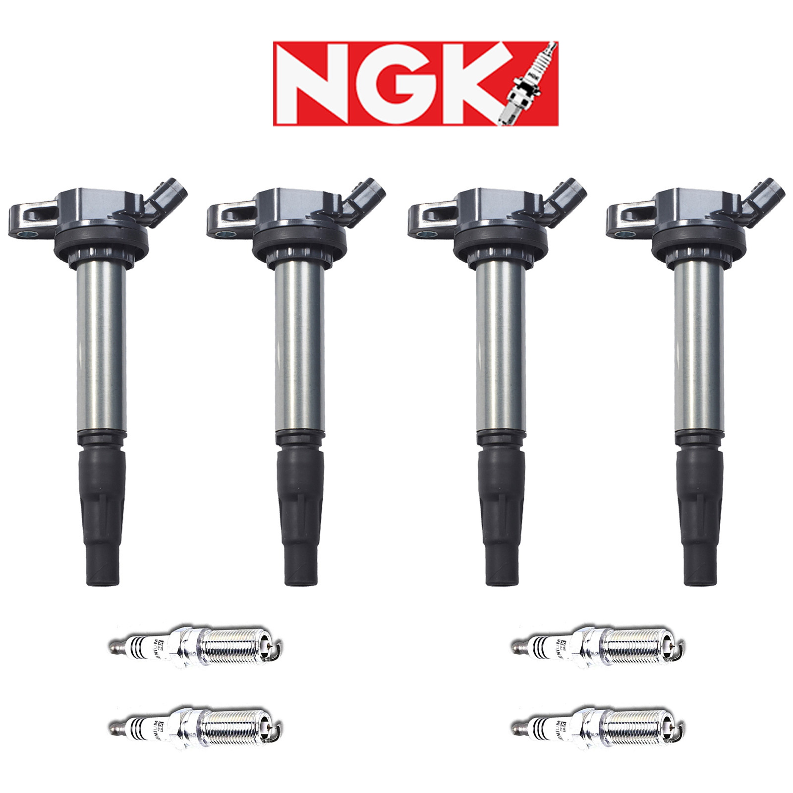 NGK Ruthenium HX Spark Plug  Ignition Coil For 2008-2015 Toyota Corolla 1.8L I4
