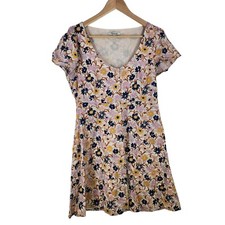 Madewell Puff-Sleeve Button-Front Dress in Wildflower Garden Women's Size 8