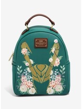 Loungefly Marvel Loki Floral Embroidered Mini Backpack NWT