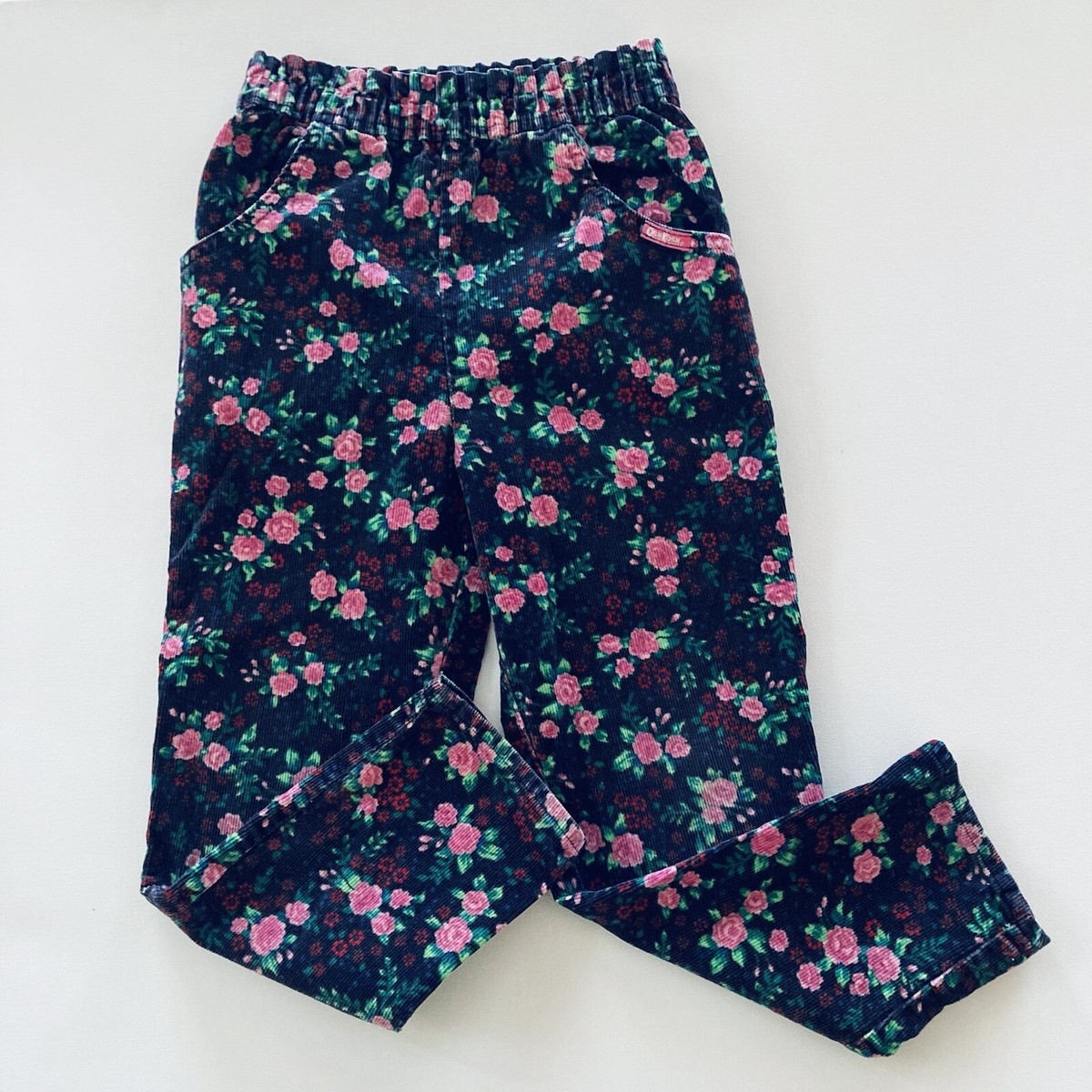 Oshkosh Vintage Girls 6X Floral Corduroy Pants | eBay