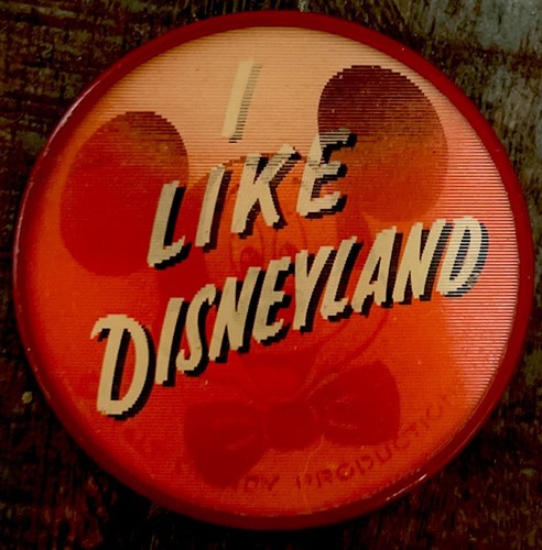 1960er MICKEY MOUSE "I LOVE DISNEYLAND" BLINKNADEL VARI-VUE WDP ROT NOS - Bild 2 von 5