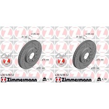 2x ZIMMERMANN SPORT BREMSSCHEIBEN 285mm GELOCHT VORNE passend für FIAT CROMA OPE