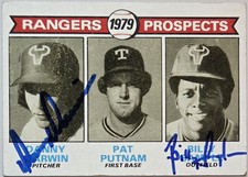 1979 TOPPS Danny Darwin & Billy Sample Auto Card #713 Vintage Rookie Dual Signed. rookie card picture