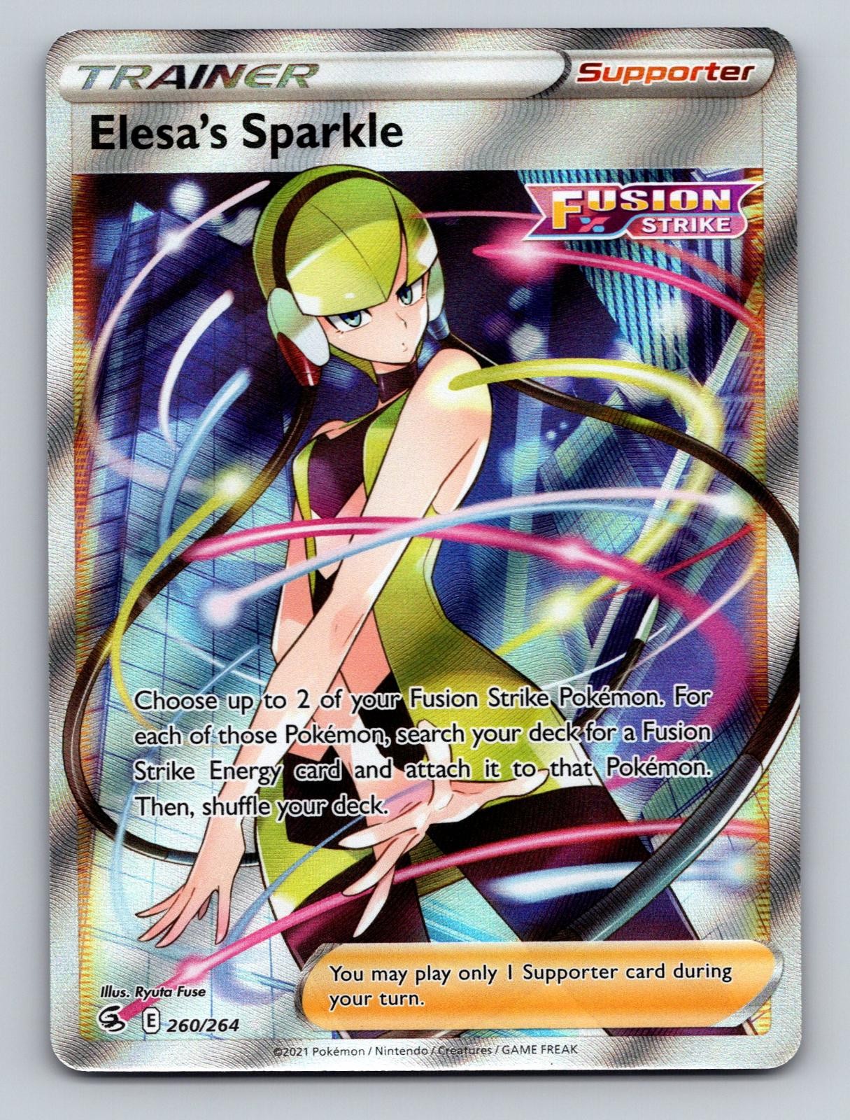 Elesa's Sparkle 260/264 Ultra Rare Fusion Strike Pokemon Holo Near Mint