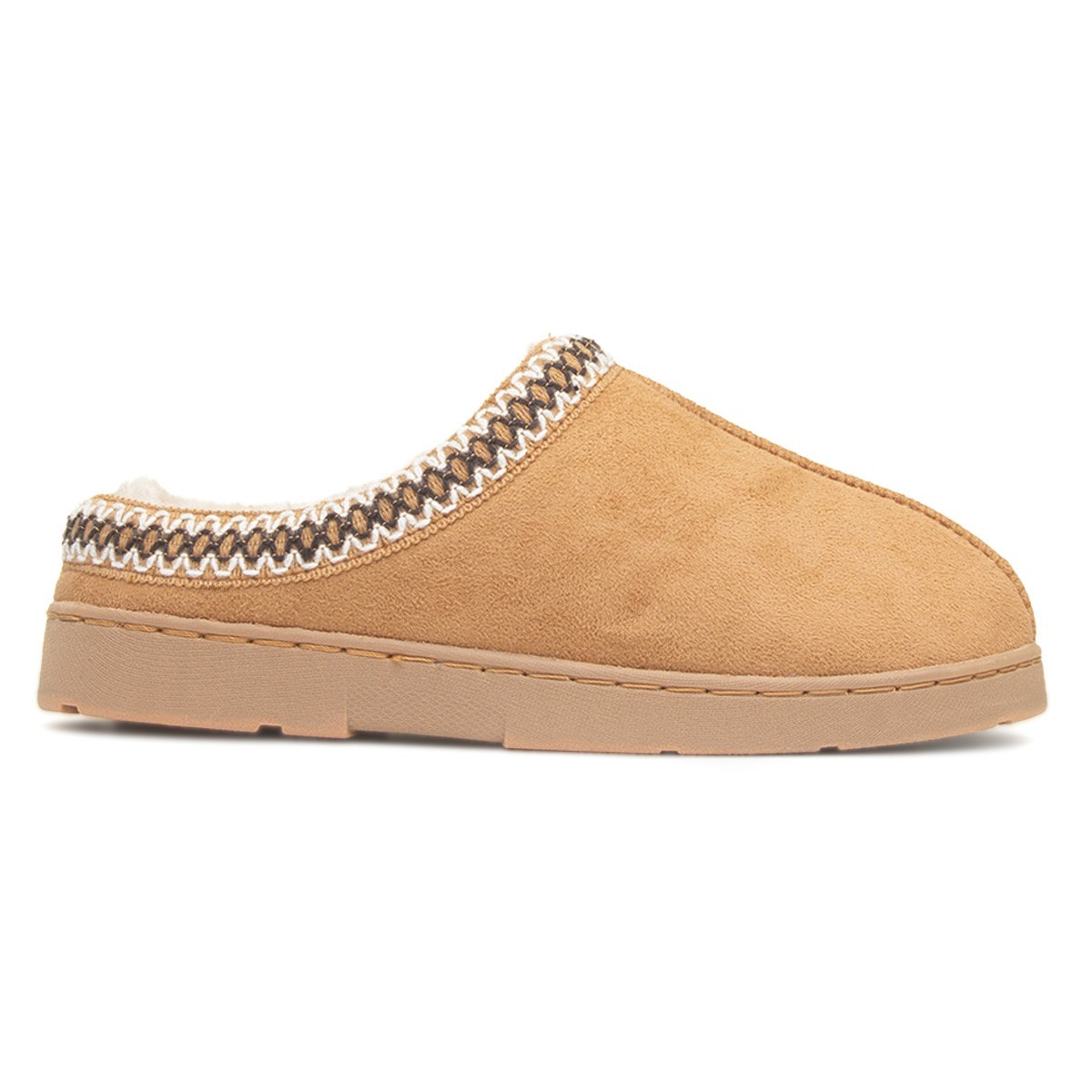 The Slipper Company Womens Slippers Tan Adults Ladies Mule Faux 