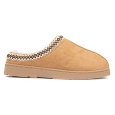 The Slipper Company Womens Slippers Tan Adults Ladies Mule Faux Fur SIZE