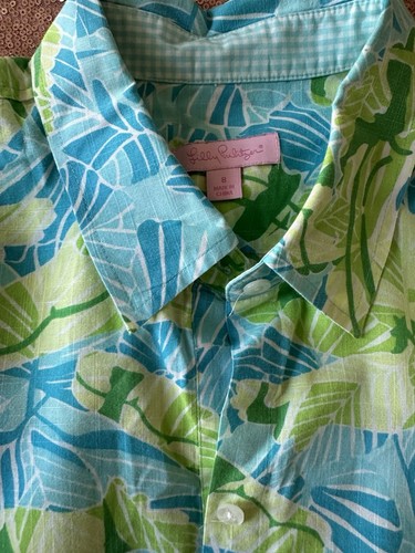 Lilly Pulitzer Multicolor Women Gold Button Down Long Sleeved Shirt 8. Set Of 2 - Picture 10 of 14