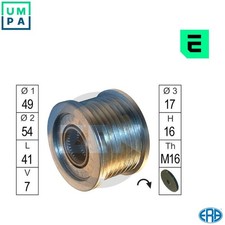 ALTERNATOR FREEWHEEL CLUTCH ZN5562 FOR RENAULT SCENIC/GRAND/II LAGUNA/Sport 2.0L