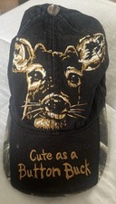 Vintage BuckWear Cute As A Button Buck Youth Baseball Cap Strap Back