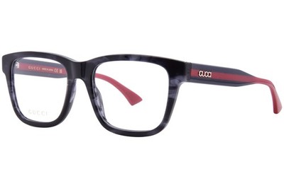Gucci GG1870O 008 Eyeglasses Frame Men's Havana/Blue Full Rim Square Shape 56mm
