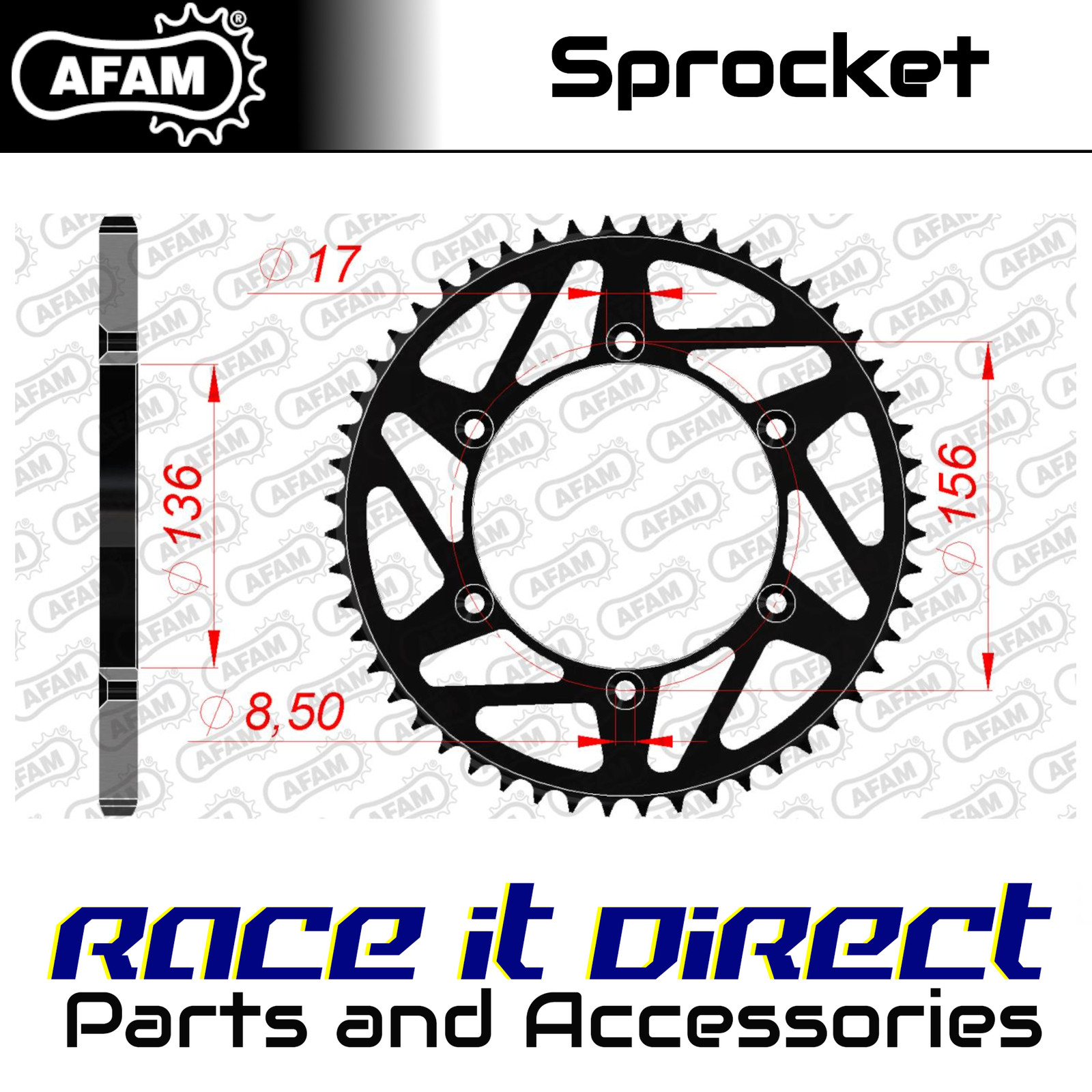 Sprocket for HUSQVARNA SM 125 1998-2000 HDK 49T Rear AFAM