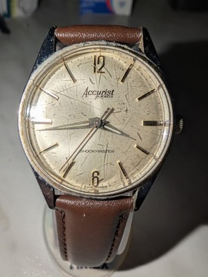 Accurist Shockmaster Mens Watch 1960s 21 Jewels UK