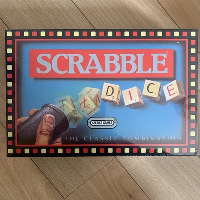 Vintage Spear's Games 1990 Classic Scrabble Würfelspiel NEU noch in Cellophan 