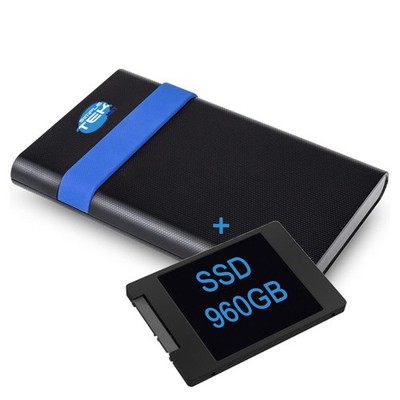 External Box 2.5'' With 960GB SATA SSD Preinstalled USB 3.2 Enclosure 6GBP