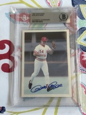 1985 Topps PETE ROSE SIGNED AUTO BAS Beckett Cincinnati Reds