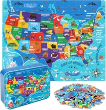 Puzzle Game for Kids - 100 Pieces Jigsaw Puzzle USA