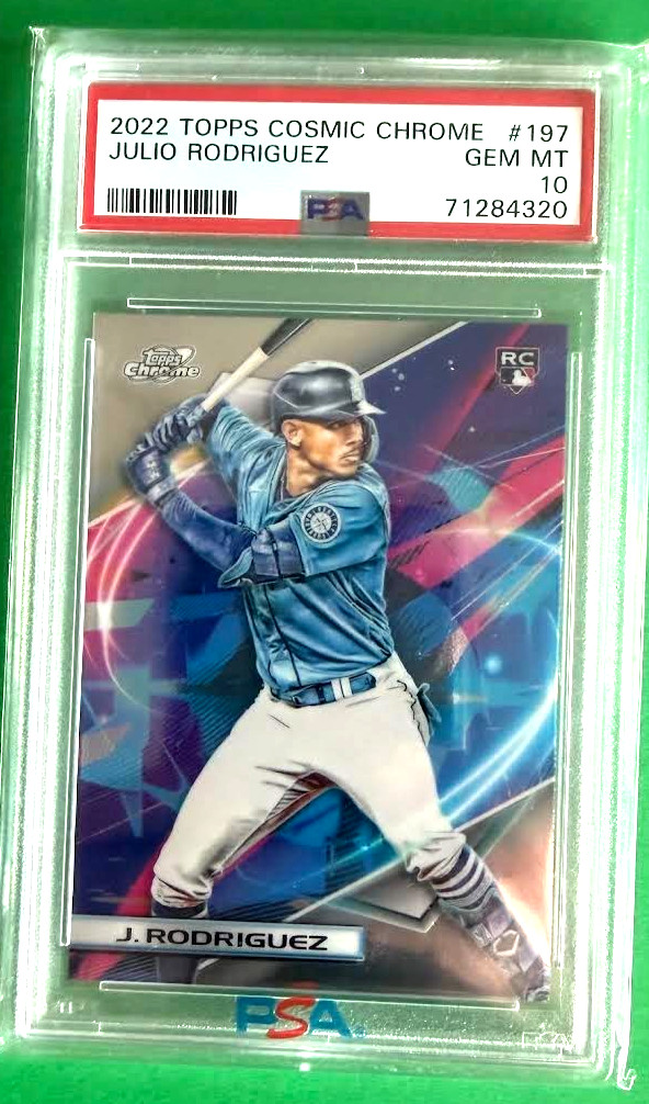 2022 Topps Cosmic Chrome - Julio Rodriguez #197 (RC). PSA 10!