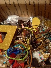 5LBS Junk Costume Jewelry Lot Broken Repurpose Repair Craft Lot G-11