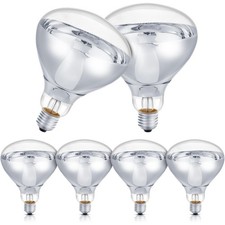 Tujoe 6 Pcs 110V Clear Infrared Heat Bulbs Lamp As Pictures Shown