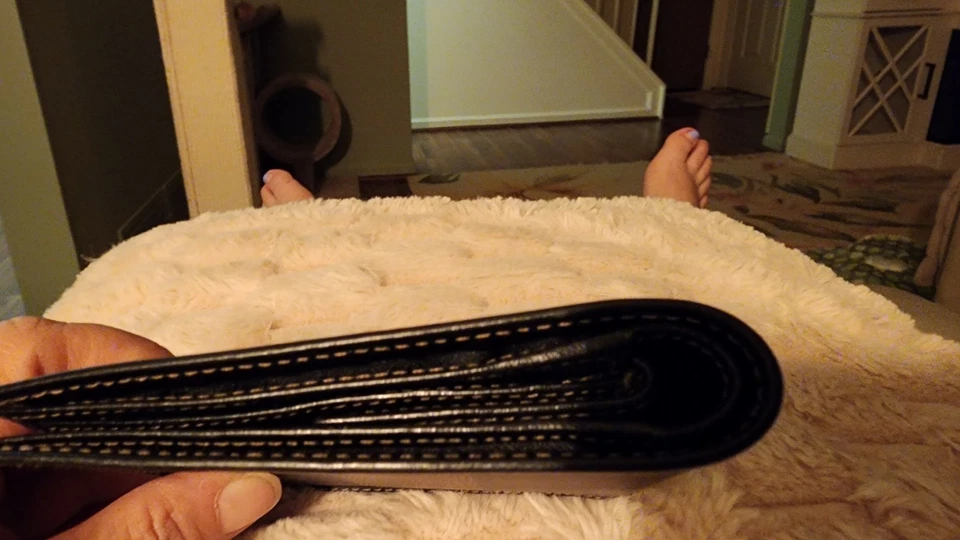 Fendi Pequin Hombres Mini Cartera Plegable Cuero Negro Caqui Foto 3 de 4