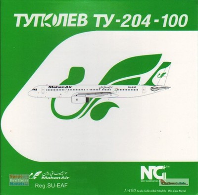 NGM40003 1:400 NG Model Mahan Air Tupolev Tu-204-120 Reg #SU-EAF