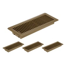 4 Pcs 4x12 Inch Floor Vent Covers Floor Registers Walkable Floor Air Vent Brown