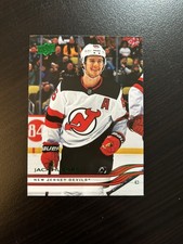 2025-26 Upper Deck Series 2 - Holiday Exclusive Easter Green #351 Jack Hughes