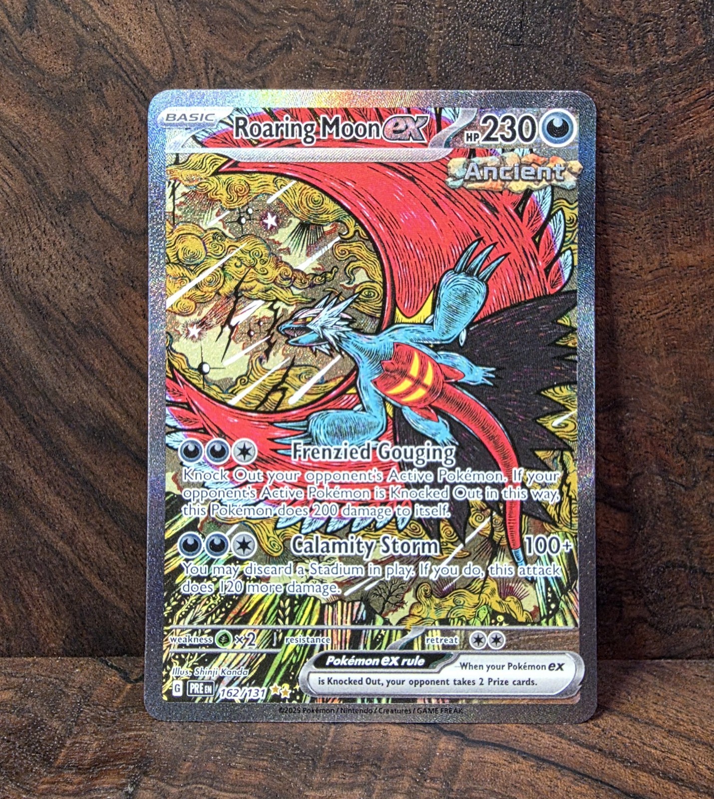 Roaring Moon ex 162/131 Prismatic Evolutions Pokemon Holo LP
