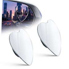 2 Pcs Heart Shaped Blind Spot Mirrors Car Side Mirror Blindspot Universal Fit