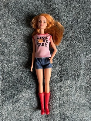 Barbie Farm Doll 2015 Redhead Midge Shorys Red Boots Country Mattel