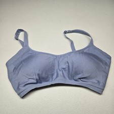 Warners Women Bra Larger Blue T Shirt Wireless Strap Adjustable