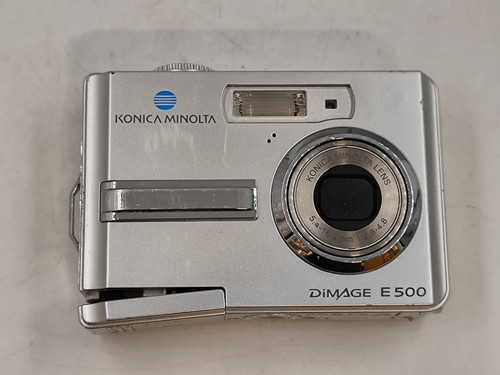 Konica Minolta DiMAGE E 500 5MP Kamera Für Ersatzteile Silber