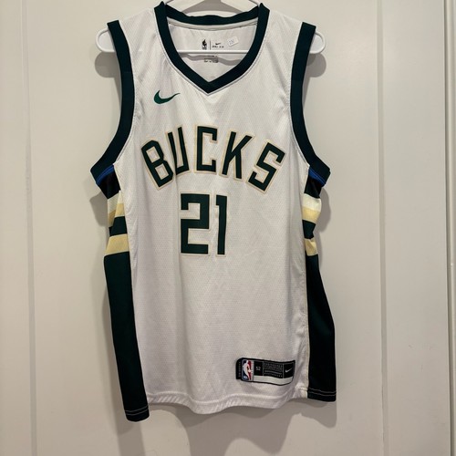 Nike Milwaukee Bucks Jrue Holiday 21 Association Jersey White Mens 52 XL